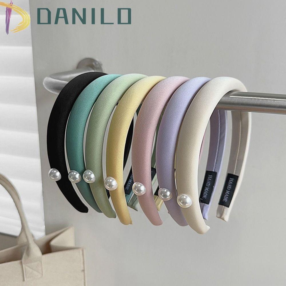 Danilo Băng Đô Cài Tóc Lụa Satin Phong Cách Vintage Đơn Giản Dành Cho Nữ Rửa Mặt