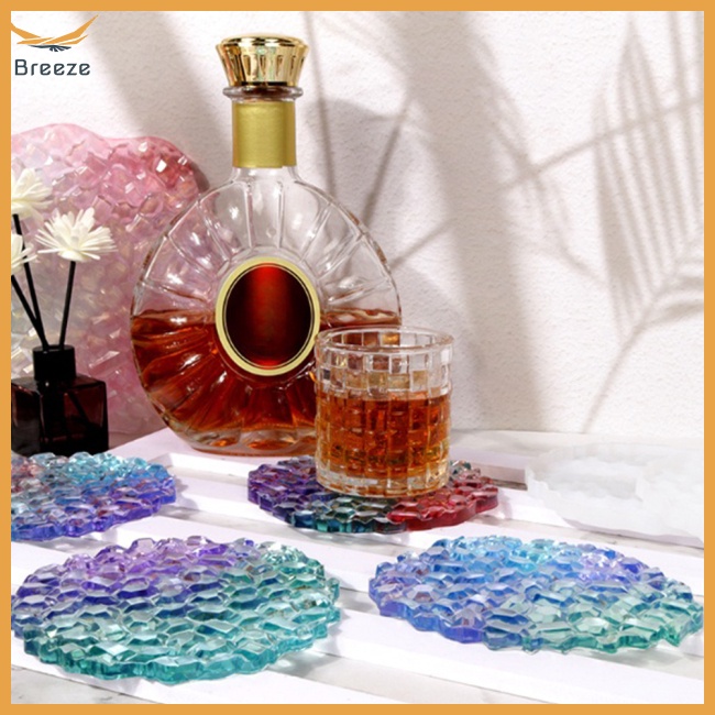 Khuôn Silicone Làm Đế Lót Ly Bằng Resin Cách Nhiệt Tái Sử Dụng Được Diy