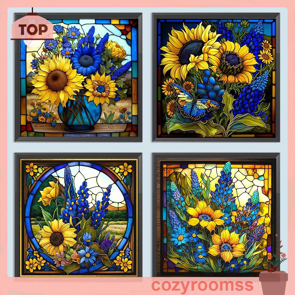 Tranh Đính Đá Kim Cương Toàn Bộ 5D DIY Hình Vẽ Hoa Hướng Dương