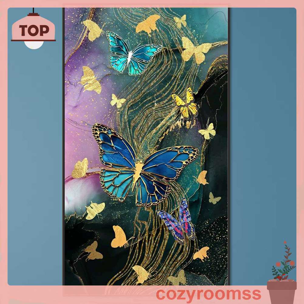 Tranh Đính Đá Kim Cương Toàn Bộ 5D DIY Hình Vẽ Bướm