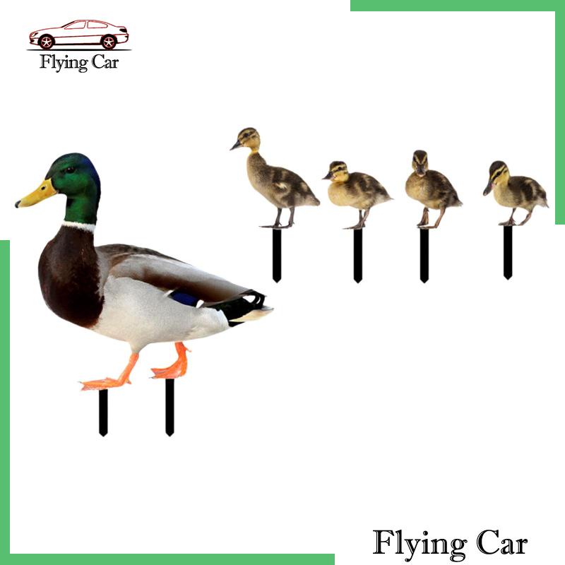 Set 2 Bức Tượng Vịt Phẳng Điêu Khắc Trang Trí Lễ Phục Sinh