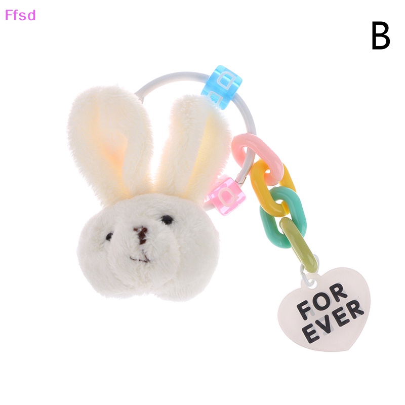 {Ffsd} Móc Khóa Thỏ Bông Hoạt Hình Dễ Thương Trang Trí Ba Lô / Ô Tô * Bán Chạy