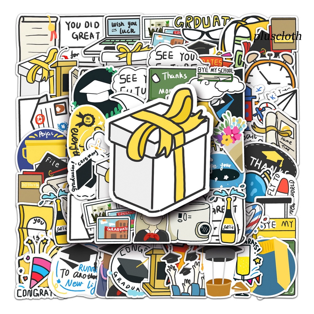 Bộ 50 Miếng Dán Họa Tiết Hoạt Hình Chống Thấm Nước Tự Dính Có Thể Tháo Rời