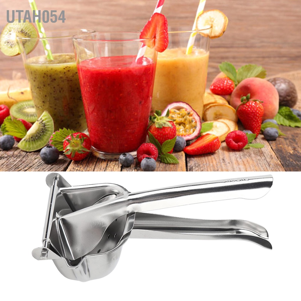 Utah054 Máy Ép Trái Cây Cầm Tay Bằng Thép Không Gỉ 304 Tiện Dụng Có Thể Tháo Rời Tiết Kiệm Cho Nhà Bếp Văn Phòng