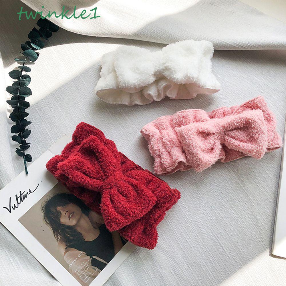 Băng Đô Nhung Rửa Mặt / Tắm Đính Tai To Lấp Lánh Giá Đỡ