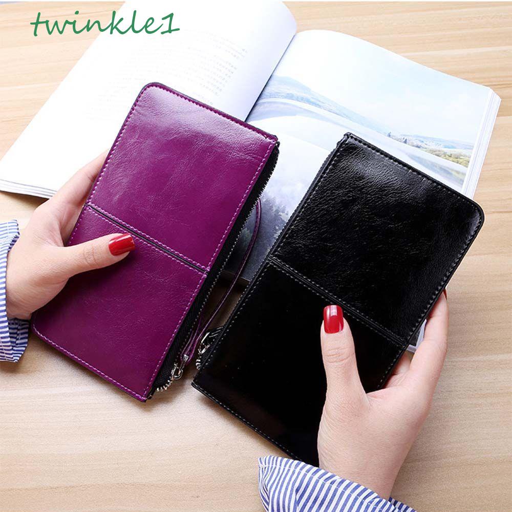 Ví Da Cầm Tay Có Khóa Kéo Thời Trang Cho Nữ Giá Đỡ