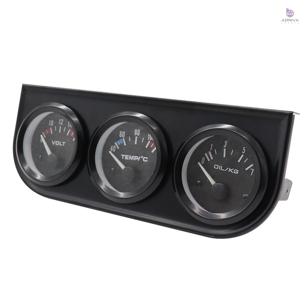 Bộ Đồng Hồ Đo Nhiệt Độ Nước / Dầu 3 Trong 1 52mm Chuyên Dụng Cho Xe Hơi / Xe Máy