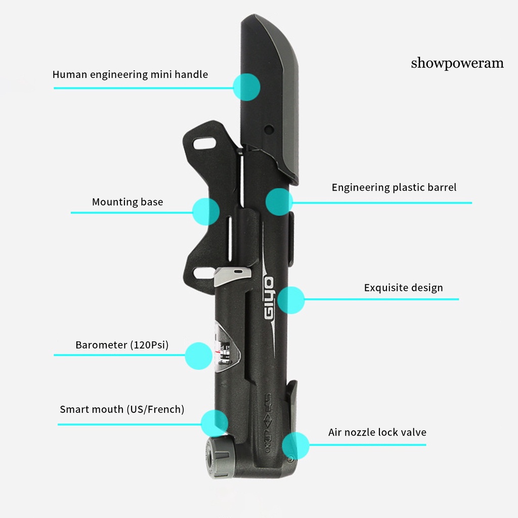 Bộ Bơm Hơi Mini SP-1 Bằng Nhựa Tiết Kiệm Sức Lao Động Cho Xe Đạp