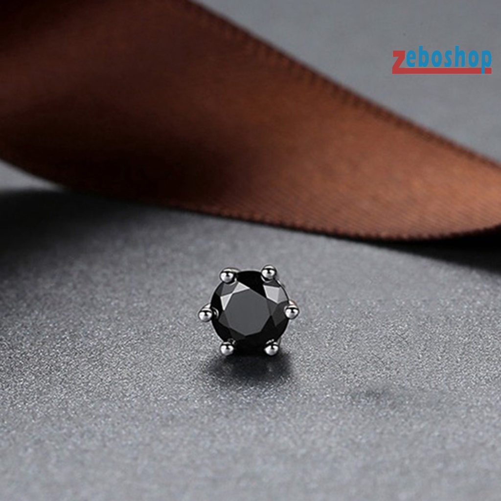 1 Cặp Khuyên Tai Không Xỏ Lỗ Đính Đá Zircon Unisex