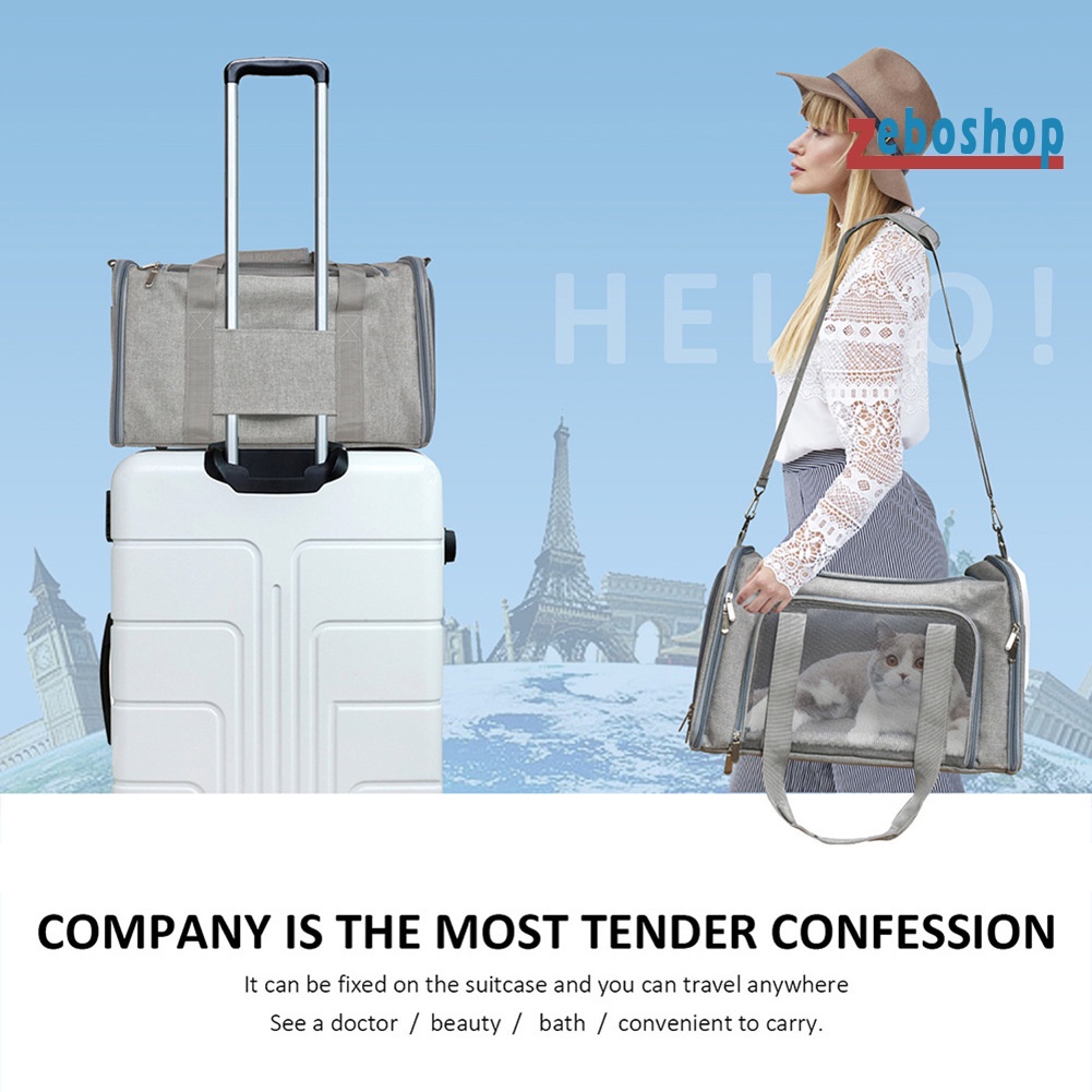 Túi Tote Đeo Chéo Thoáng Khí Di Động Có Thể Gập Lại Dùng Đựng Thú Cưng