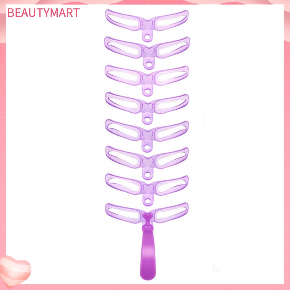 Set 8 Khuôn Thẻ Vẽ Lông Mày Chuyên Nghiệp