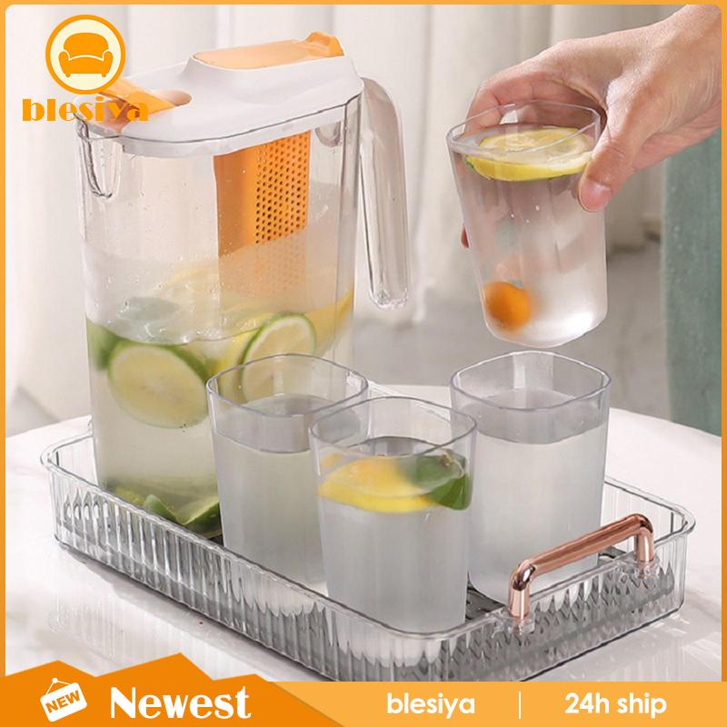 Bình Đựng Trà / Cà Phê Kín Khí Trong Suốt Kèm 4 Cốc