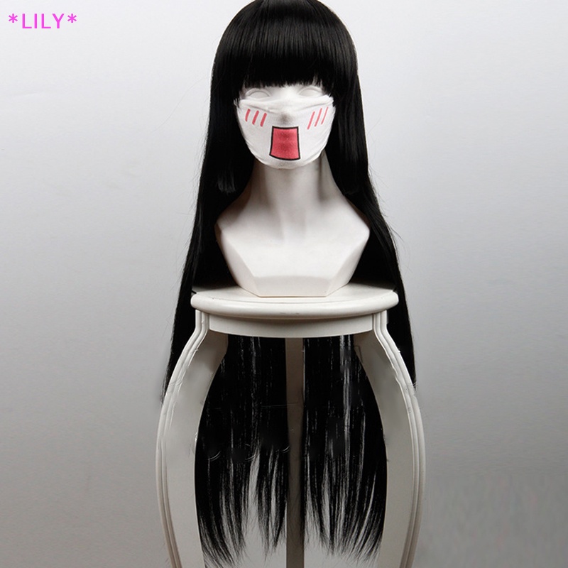 Lily Anime nhân vật hoạt hình jabami yumeko đen dài thẳng tóc giả cosplay Party uuu