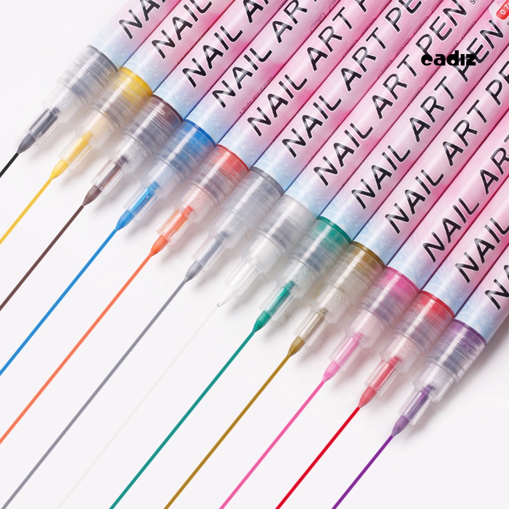 Bút Vẽ Trang Trí Móng Nghệ Thuật Nhanh Khô Chống Rò Rỉ Màu Sắc Đẹp Mắt DIY