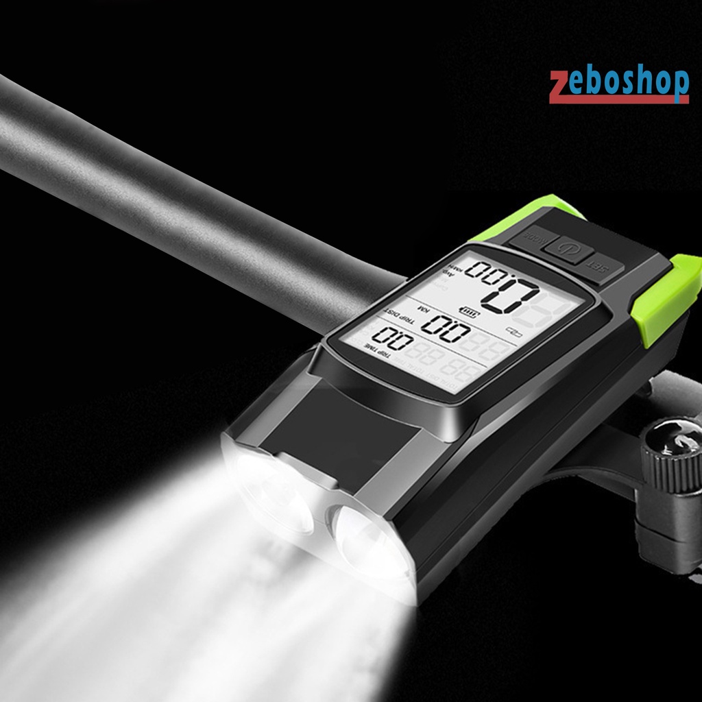 Đèn LED 800 Lumen 3 Trong 1 Cổng Sạc USB Kèm Còi Xe Đạp