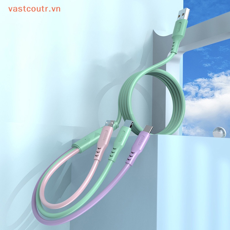 Dây Cáp Sạc Nhanh USB 3 Trong 1 Cho Thiết Bị Apple / Android / TYPE-C