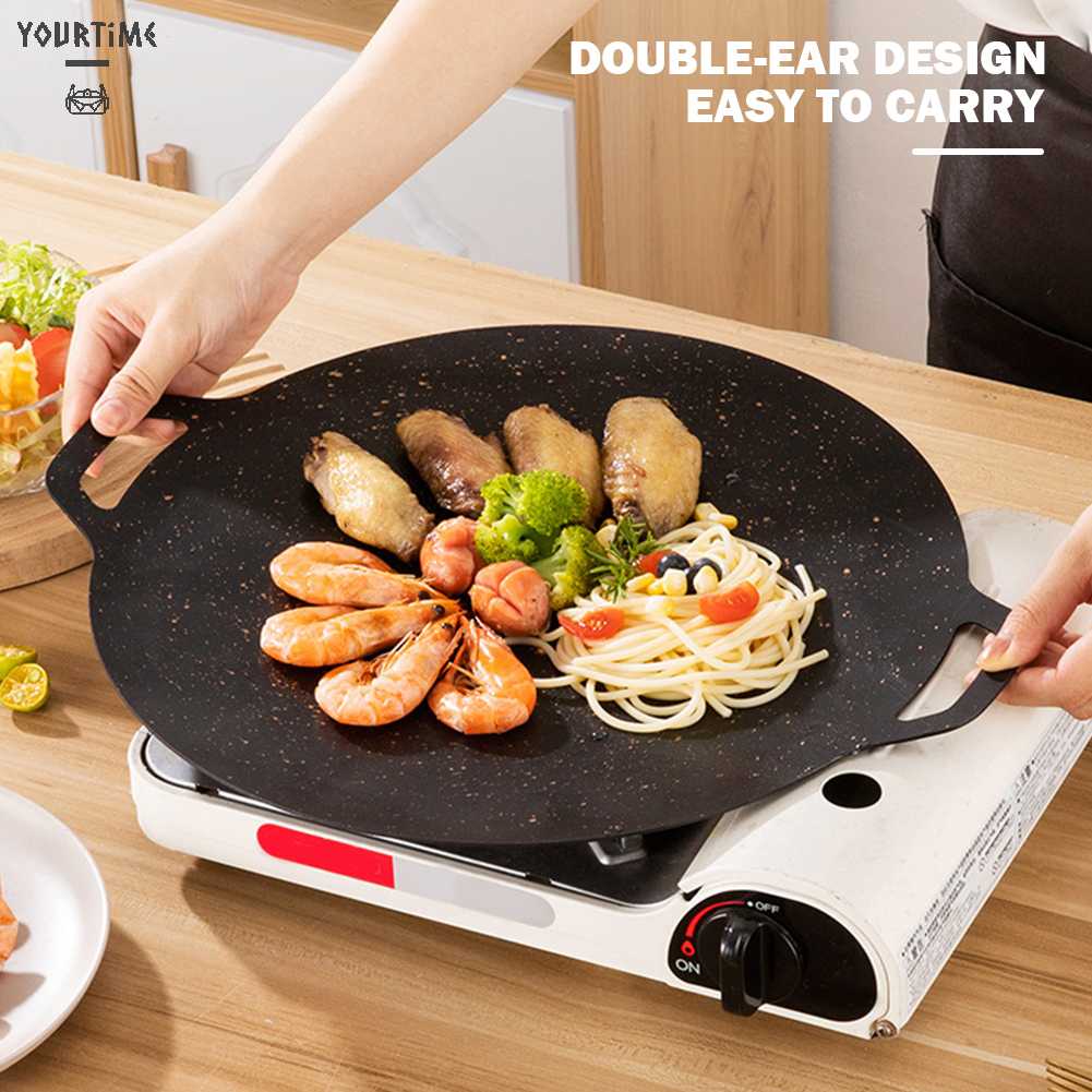 Chảo Chiên Thịt Bbq Bằng Sắt Siêu Bền Tiện Dụng Cho Hoạt Động Ngoài Trời