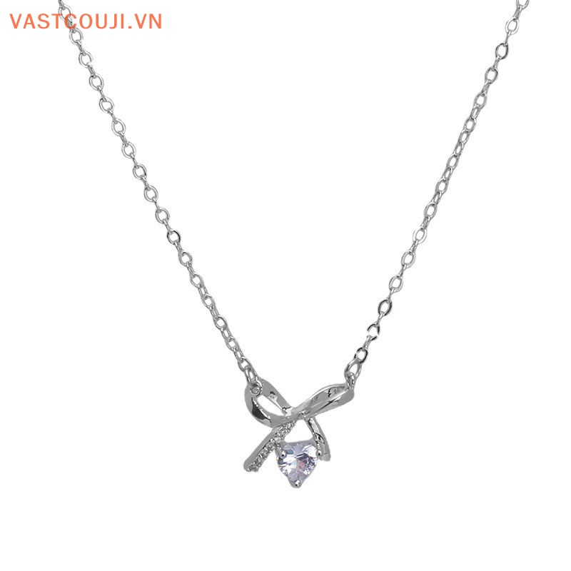 Vòng Cổ Choker Mặt Nơ Đính Đá Zircon Pha Lê Phong Cách Hàn Quốc Cổ Điển Thời Trang Xuân Hè Dành Cho Bạn Nữ VN