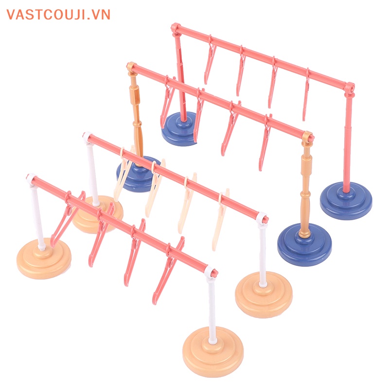 1 Bộ Móc Treo Quần Áo Mini Bằng Nhựa Hình VASTJI Dễ Thương