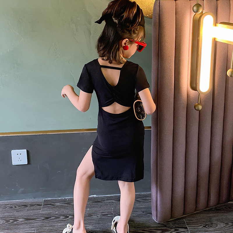 Đầm Hở Lưng Thời Trang Mùa Hè Quyến Rũ Cho Bé Gái 2-7 Tuổi