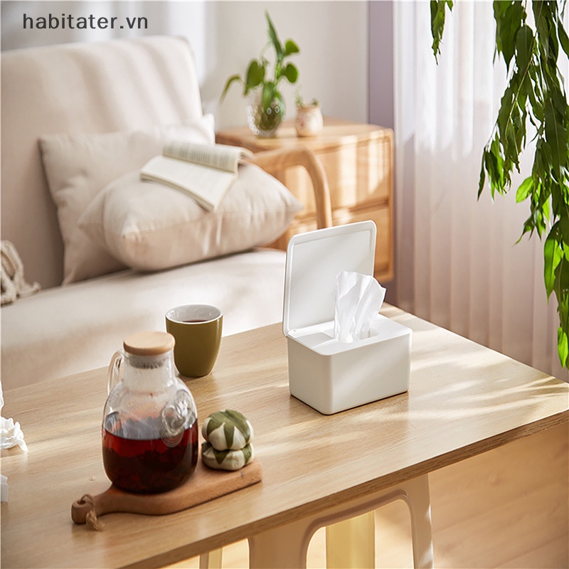 Hộp Đựng Khăn Giấy Ướt Để Bàn Có Nắp Chống Bụi