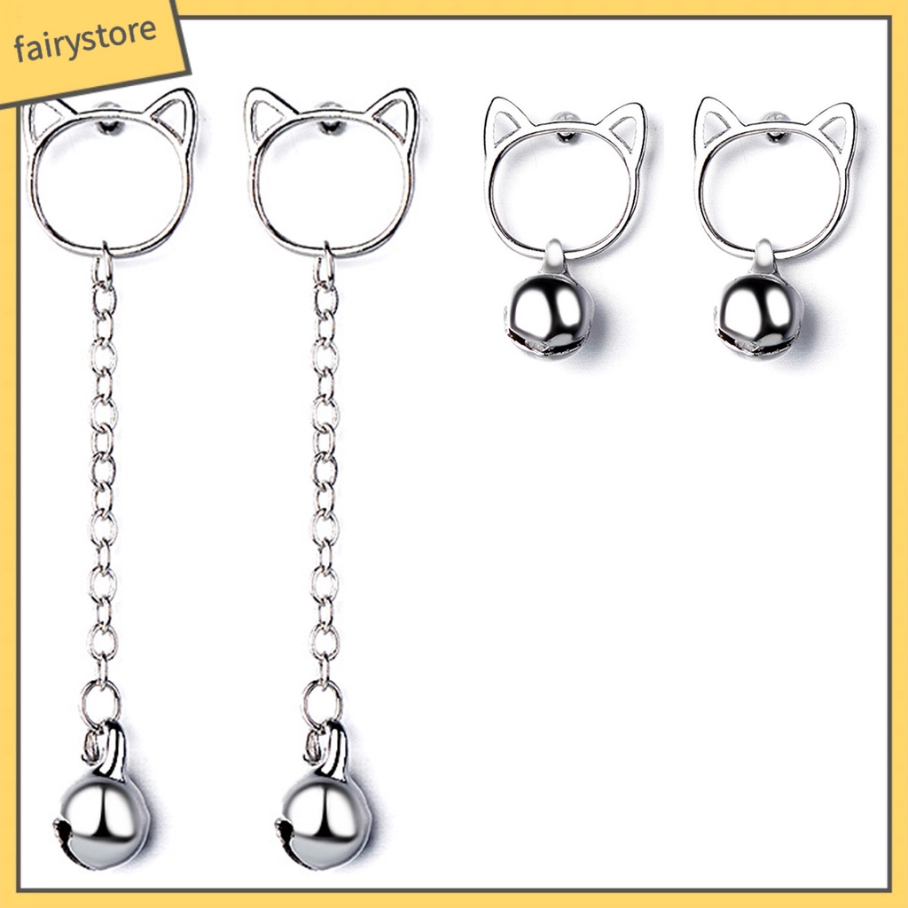 1 Đôi Bông Tai Hình Mèo Bằng Đồng Trang Trí Tiệc