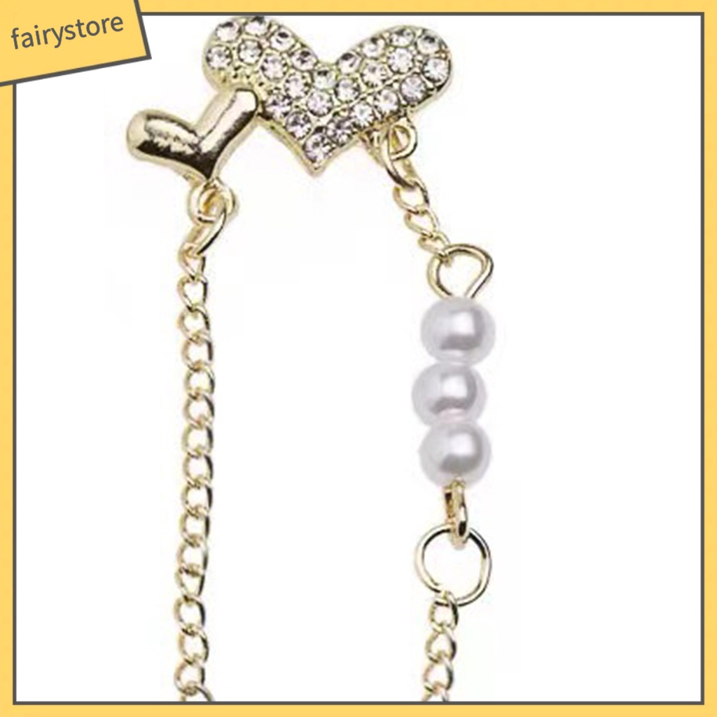 1 Đôi Bông Tai Hình Trái Tim Đính Ngọc Trai Nhân Tạo Thời Trang Dành Cho Nữ