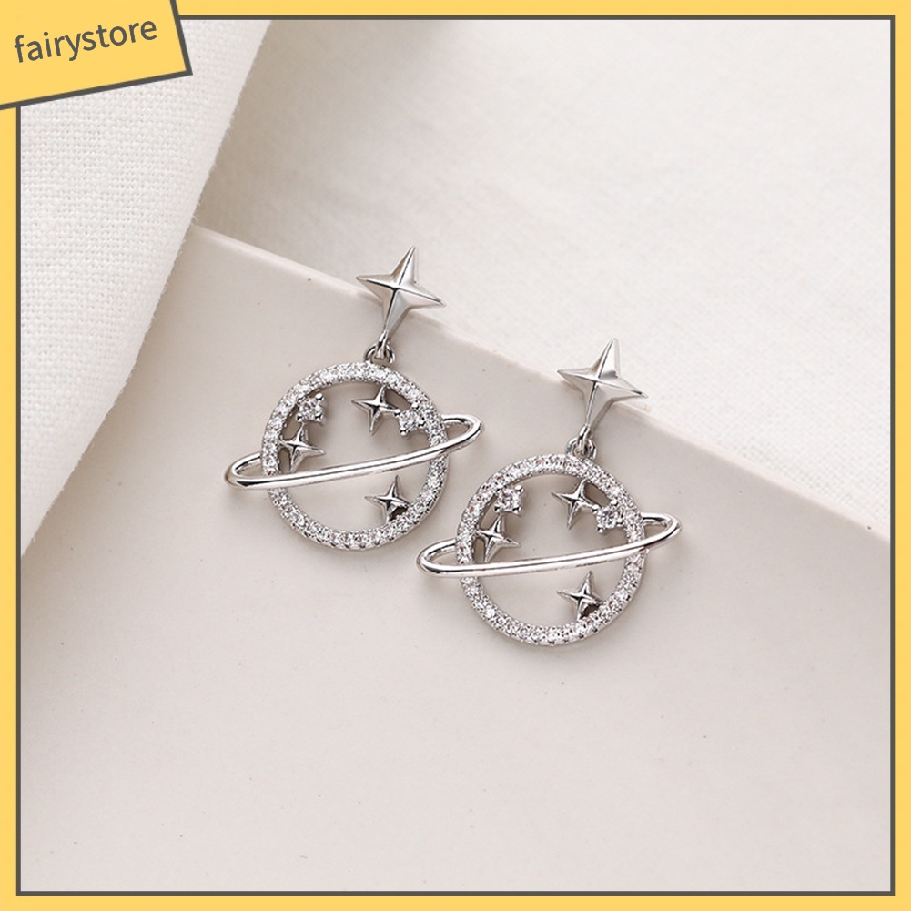 Khuyên Tai Tròn Hình Ngôi Sao Sáng Tạo Cho Nữ