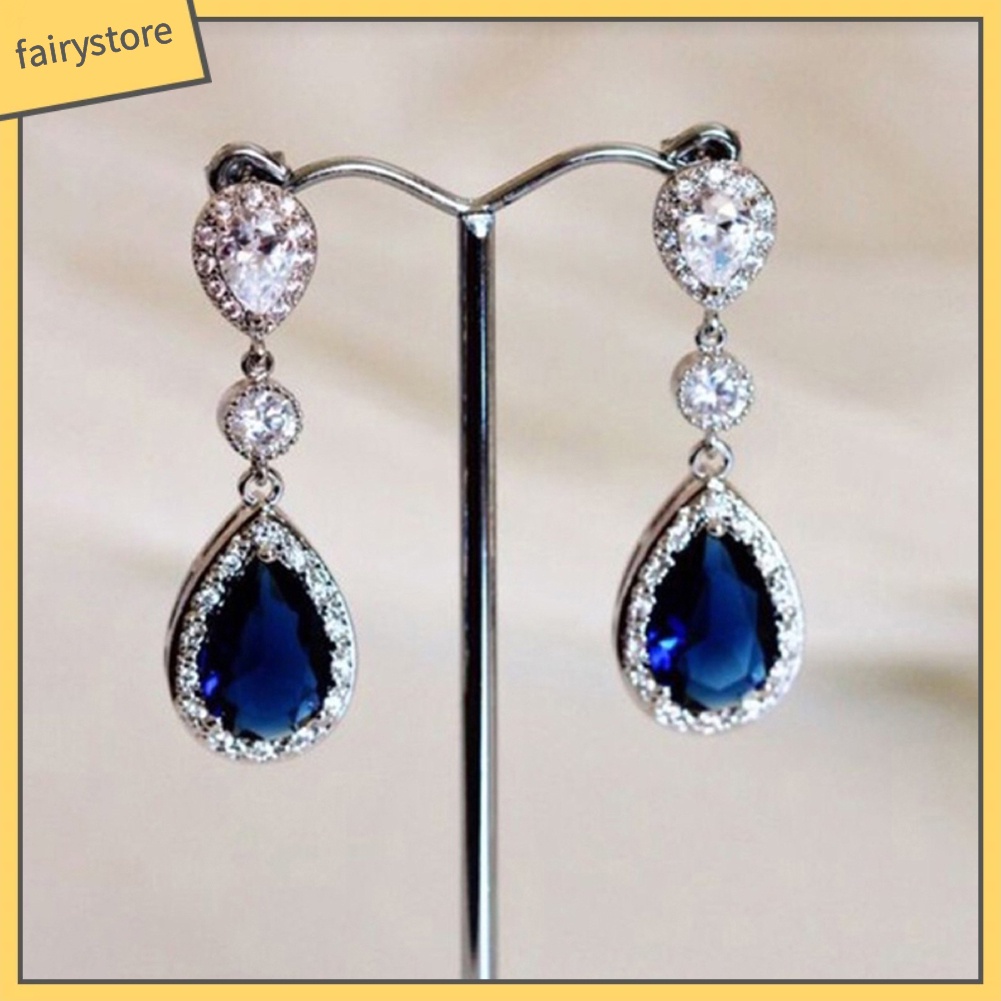 Bông Tai Đính Đá Hình Tròn Thời Trang Dành Cho Nữ