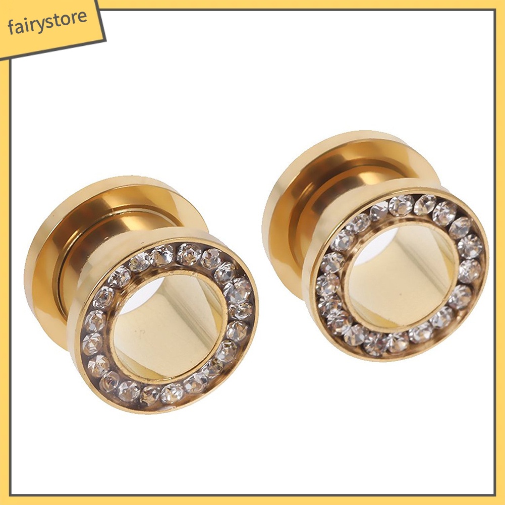 1 Khuyên Xỏ Tai Đính Đá Bằng Thép Không Gỉ