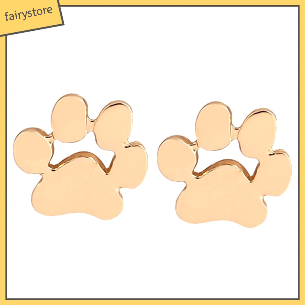 Bông Tai Hình Bàn Chân Chó Mèo Thời Trang Dự Tiệc Cho Nữ