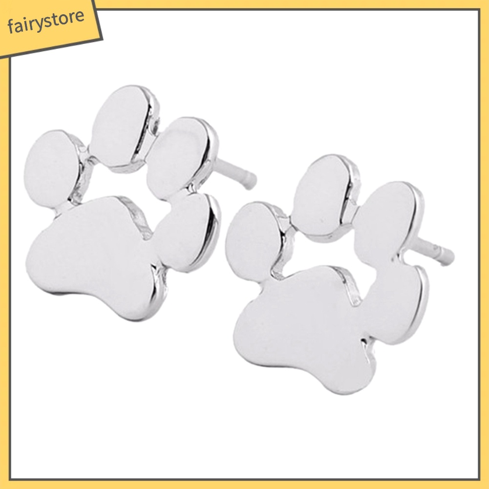 Bông Tai Hình Bàn Chân Chó Mèo Thời Trang Dự Tiệc Cho Nữ