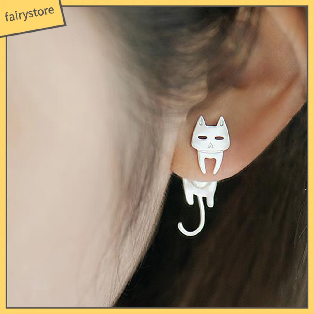 [FRO] 1 Đôi Bông Tai Đinh Tán Hình Cá Dễ Thương Trọng Lượng Nhẹ Phù Hợp Với Mọi Phong Cách