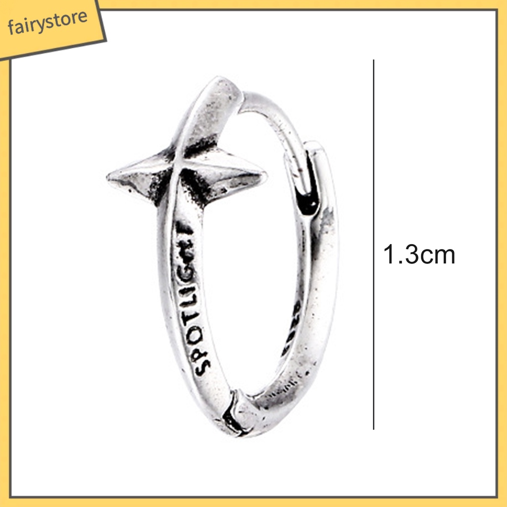 [FRO] 1 Bông Tai Hình Học Chữ Thập Lấp Lánh Phong Cách Vintage Bắt Mắt Hàng Ngày Cho Nữ