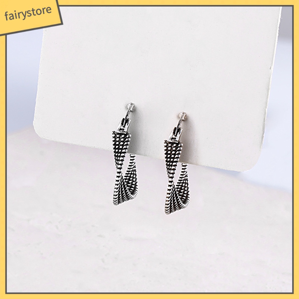 [FRO] 1 Bông Tai Mạ Xoắn Phong Cách Hàn Quốc Cho Nữ Dự Tiệc Cưới