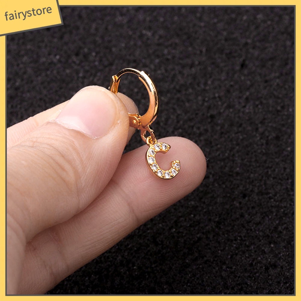 1 Khuyên Tai Tròn Đính Đá Thời Trang Cho Nữ