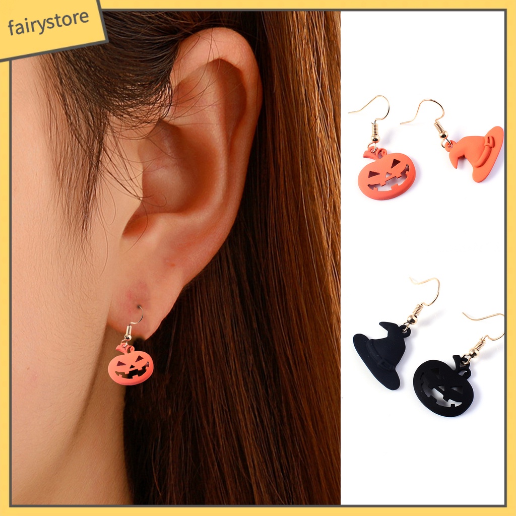 1 Cặp Bông Tai Hợp Kim Sáng Bóng Phong Cách Hoạt Hình Dễ Phối Đồ Hóa Trang Halloween Dating FRO]