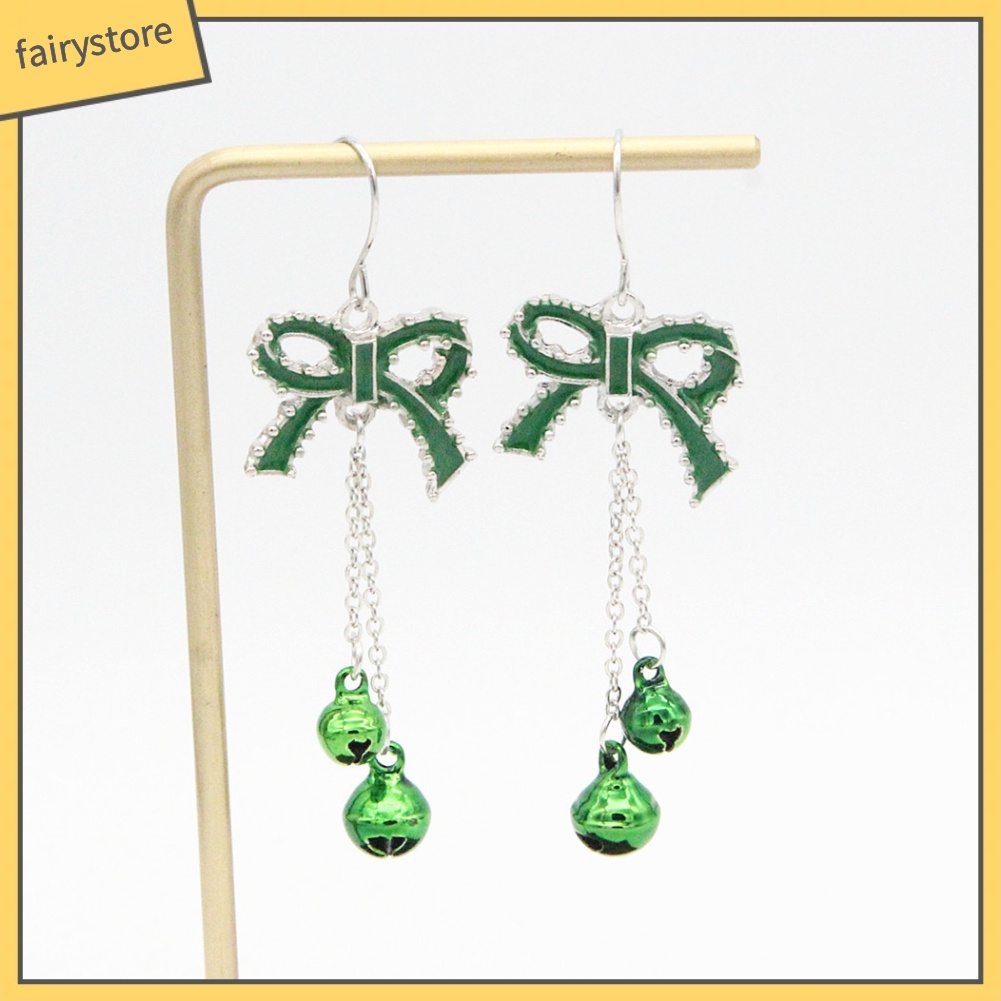 Bông Tai Dáng Dài Hình Nơ / Chuông Thời Trang Cho Nữ