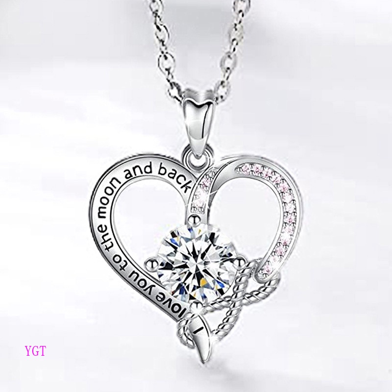 Ygt Vòng cổ Hình Trái Tim Và Mặt Trăng Thời Trang Cho Nữ