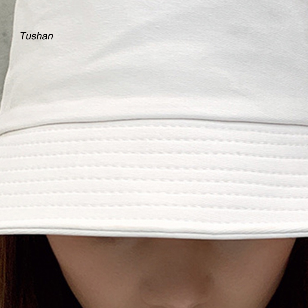 Mũ Bucket Vành Rộng Chống Tia UV Màu Trơn Thời Trang