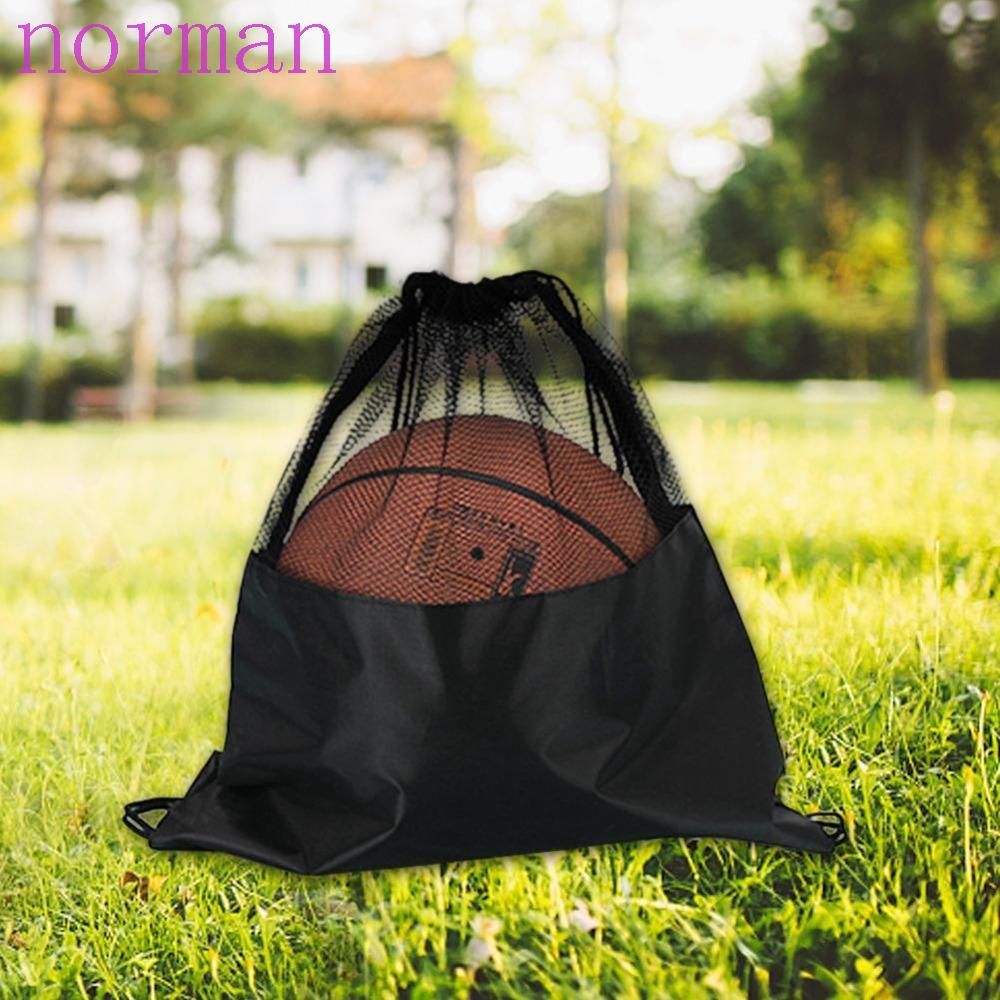 Norman Túi Vải Oxford Bền Bỉ Đa Năng Có Dây Rút Đựng Bóng Chuyền Thể Thao Ngoài Trời