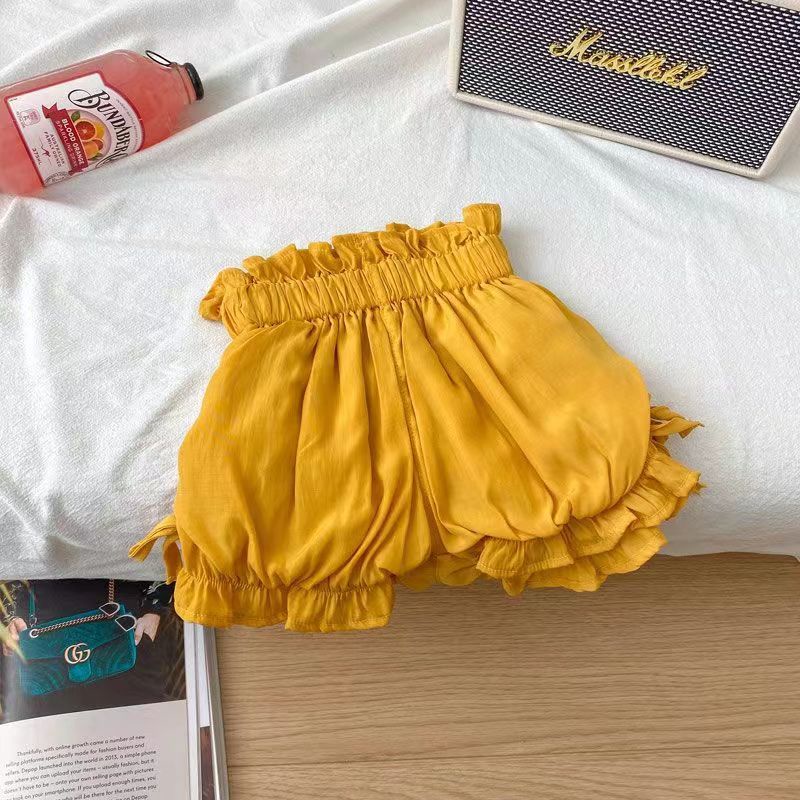 Quần Đùi Mùa Hè Dáng Rộng Họa Tiết Hoa Hợp Thời Trang Cho Bé Gái