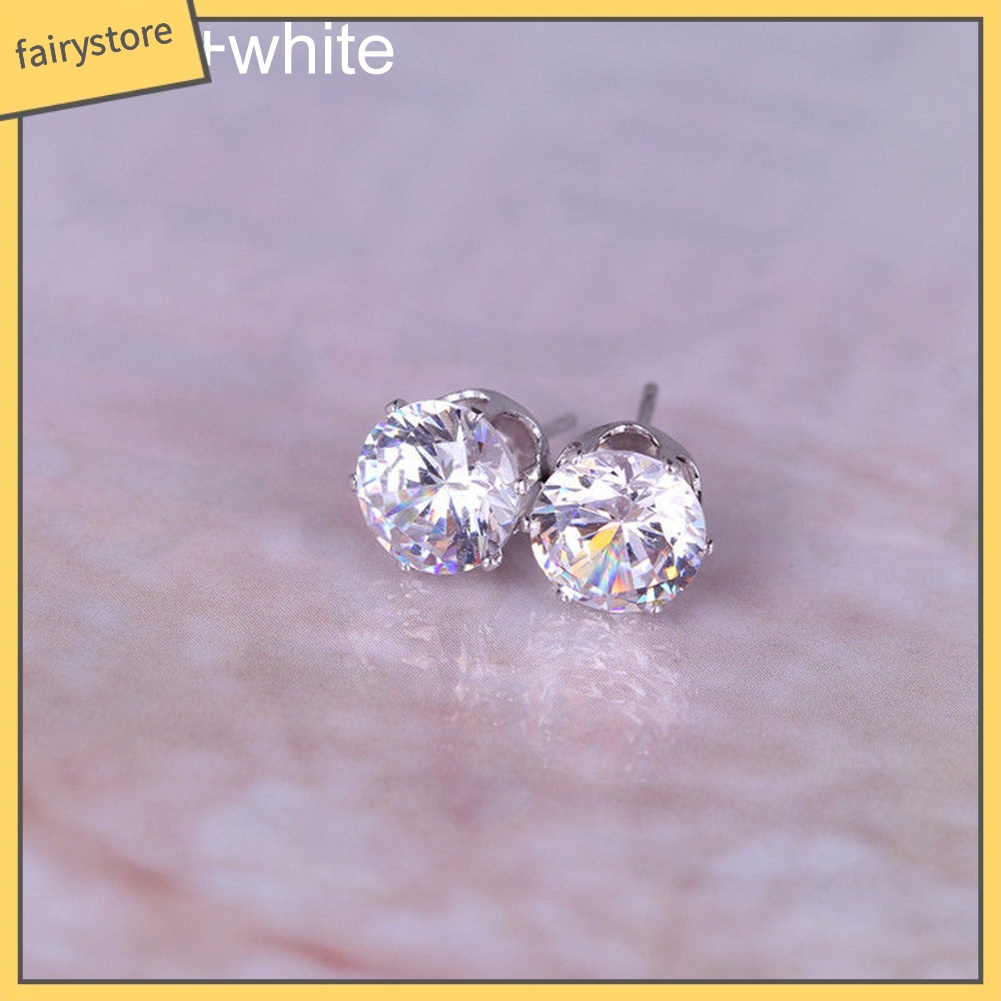 Bông Tai Đính Đá Zircon Thời Trang Thanh Lịch Dành Cho Nữ