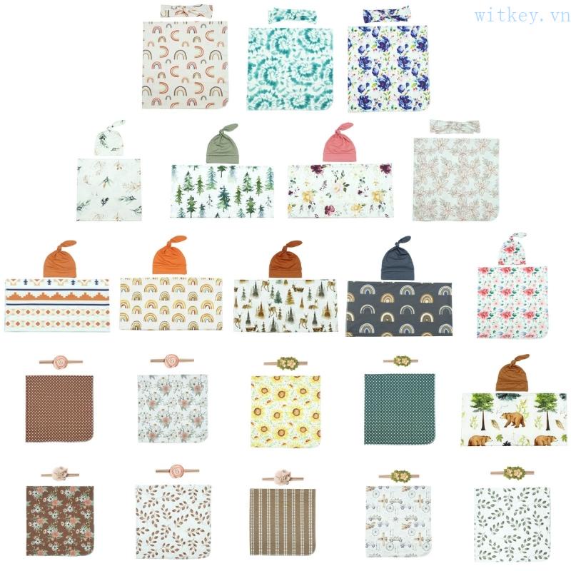 Khăn Quấn In Hoa Dùng Làm Đạo Cụ Chụp Ảnh Cho Bé Sơ Sinh