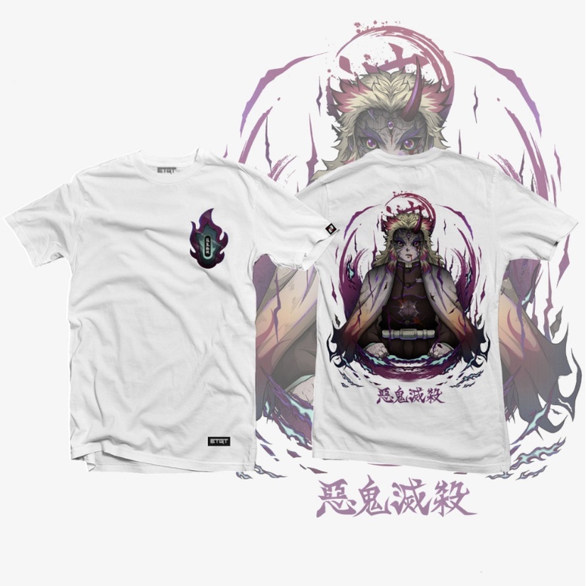 Áo Thun Tay Ngắn In Hình Anime Demon Slayer Unisex Phong Cách Harajuku