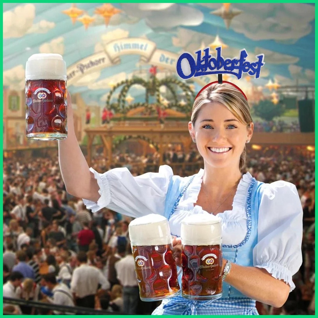 Oktoberfest Băng Đô Cài Tóc Tinh Tế Oktoberfest Girl Ria Mép Cốc Bia Thiết Kế Xúc Xích Cho Nữ Jwvn