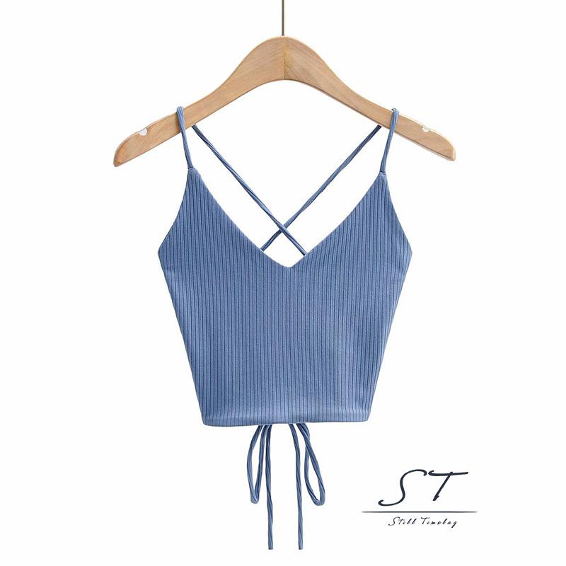 Áo Nữ Cột Dây Cổ Chữ V Hở Lưng Thời Trang Gợi Cảm