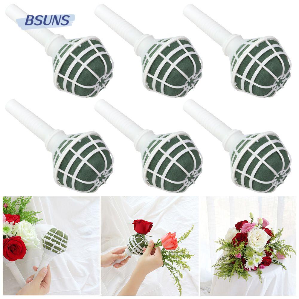 Set 6 Giá Đỡ Bó Hoa Cưới Có Tay Cầm Bằng Xốp Tiện Dụng