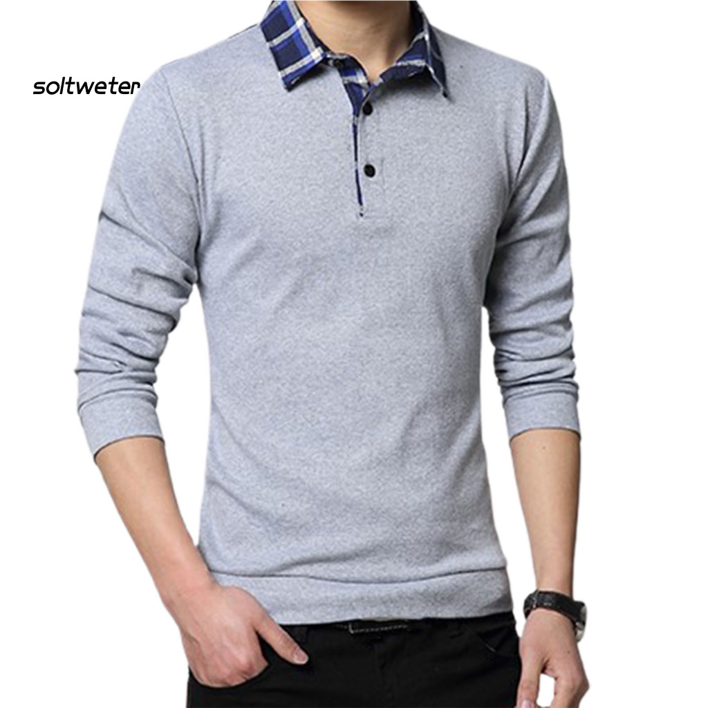 Áo Sơ Mi Cổ Bẻ Màu Sắc Tương Phản Họa Tiết Kẻ Sọc Thời Trang Mùa Xuân Cho Nam