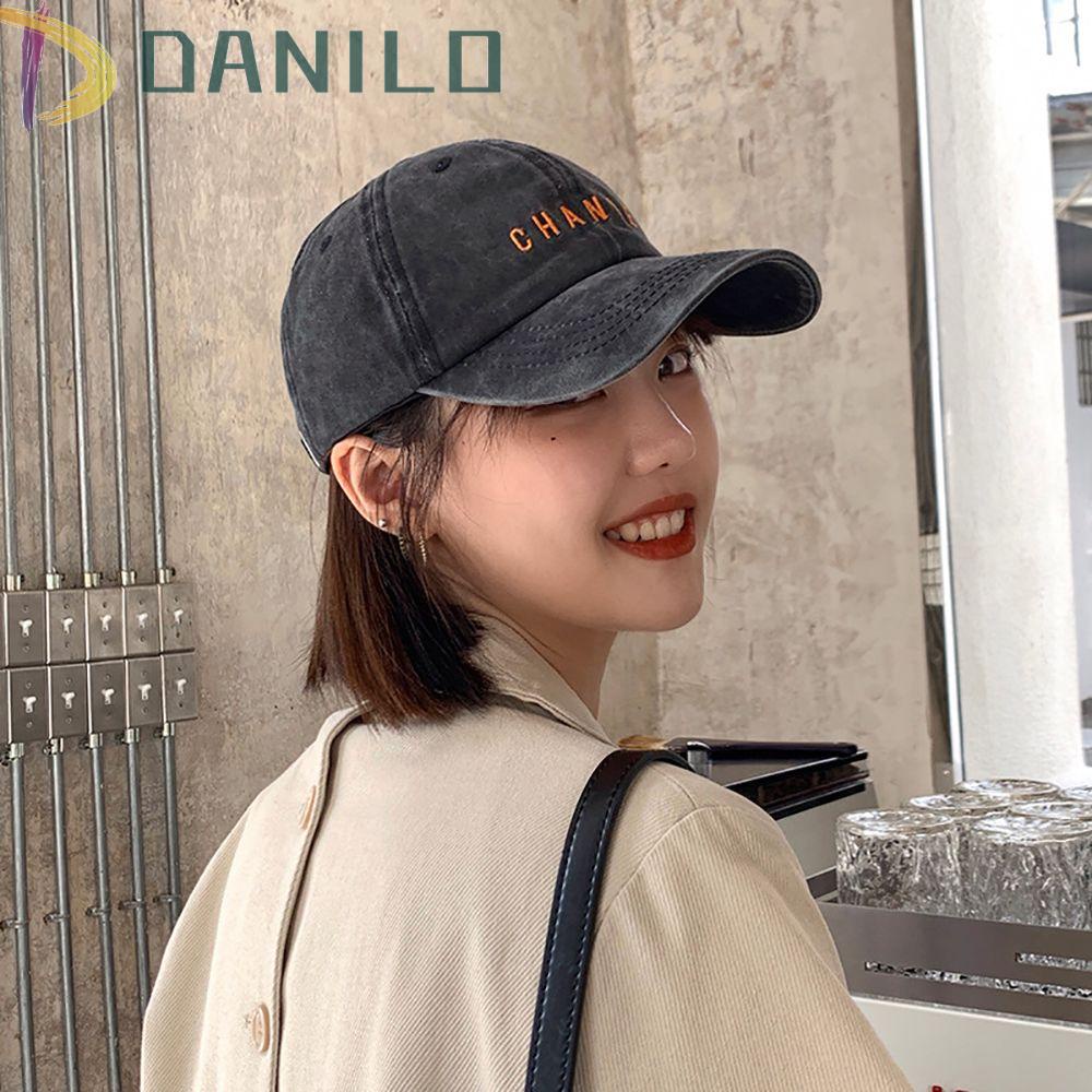 Mũ Lưỡi Trai Cotton Thêu Chữ DANILO Phong Cách Hip Hop Hàn Quốc